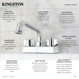 Kingston Brass KB481 Laundry Faucet, Polished Chrome