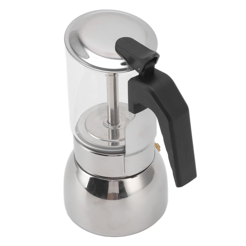Glass Moka Pot Stainless Steel Heat Resistant Portable Classic Italian
