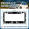 HCSS Black and White Snake Crawling License Plate Frame Aluminum
