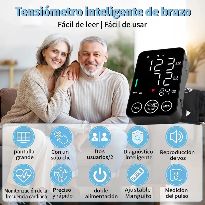 Tensiómetro Pulsovital Tensiómetro Digital Tensiómetro De Brazo Electrónico Negro