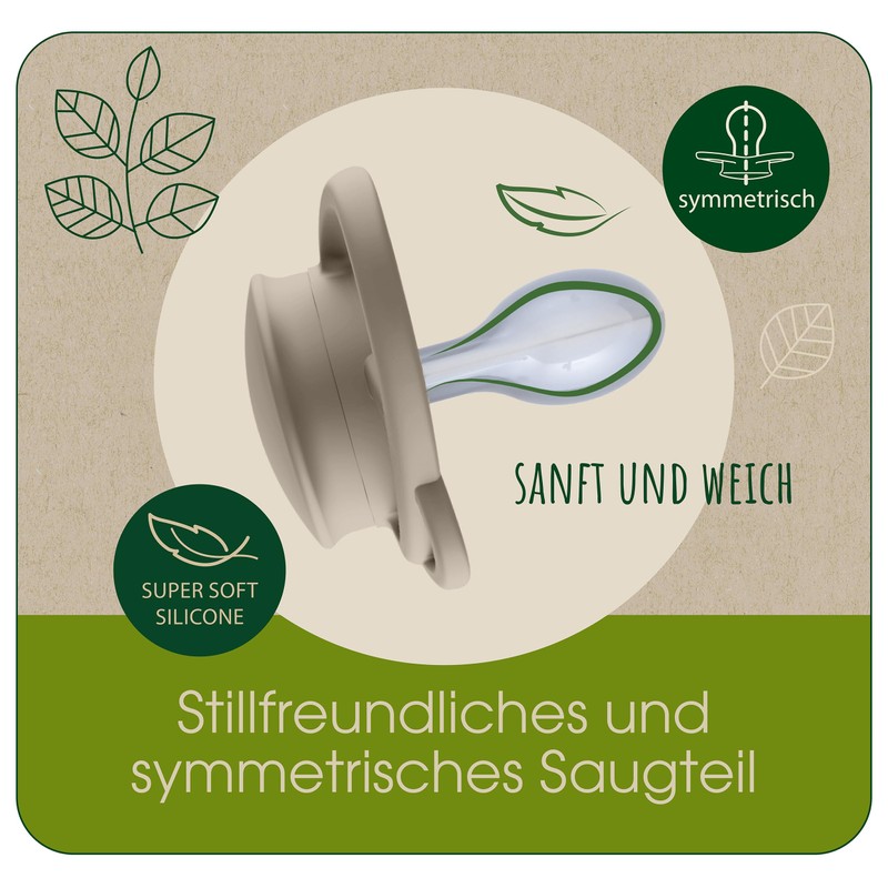 Skin & Tooth-Friendly nip Butterfly Light Dummy: Flat Teat, Soft