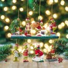 Grinch Christmas Ornament Decorations, 8PCS Stocking Cap Funny Santa Ornament