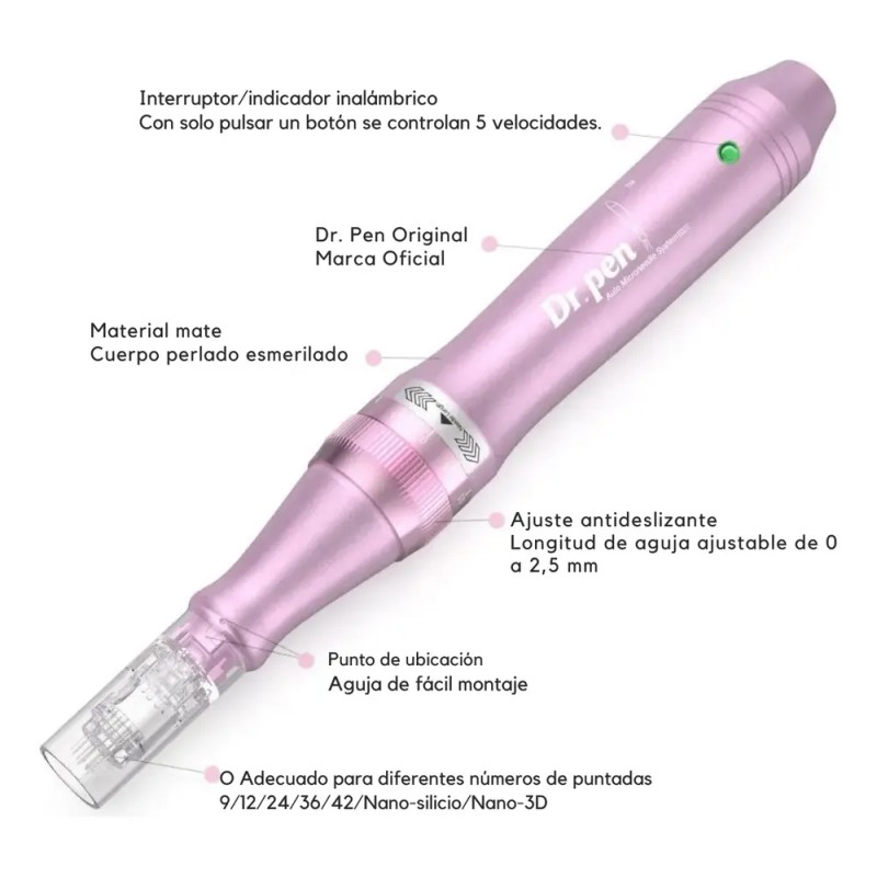 Dr. Pen M7-w Inalambrica Dermapen Microagujas Pluma Facial