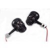 PerfecTech Motorcycle 10mm Screw Skull Head LED Amber Turn Signal