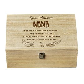ukgiftstoreonline Nana Remembrance Large Wooden Memory Keepsake Box Gift