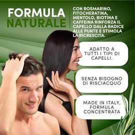 Lozione Rinforzante Capelli al Rosmarino 2x100 ml Azione Anticaduta, Olio al Rosmarino Per La Crescita Dei Capelli Sani e Forti, con Fitocheratina e Biotina - FITOATTIVI