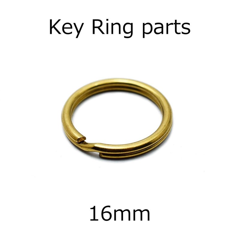CHAOS Key Ring Keychain Parts, 0.6 inches (16 mm), Brass,