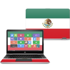 MightySkins Skin Compatible with HP Pavilion x360 15" (2017) - Mexican Flag | Protective, Durable, and Unique Vinyl Decal wrap Cover | Easy to Apply, Remove, and Change Styles | Made in The USA