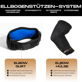 ionocore Elbow Support System Elbow Bandage Tennis Elbow Bandage Men and Women Tennis Elbow Cuff Bandage Elbow and Elbow Brace Elbow Bandage Tennis Elbow Bandage