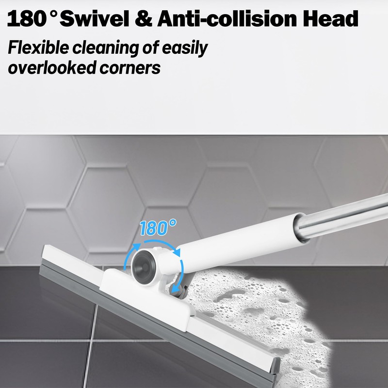 GQIRIL Floor Telescopic Squeegee Broom - Telescoping Shower Squeegee with