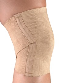 CHAMPION Knee Support Criss-Cross Style Knit Elastic, Beige, Large