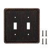 Rope Edge Decorative Wall Plate Switch Plate Outlet Cover (Double