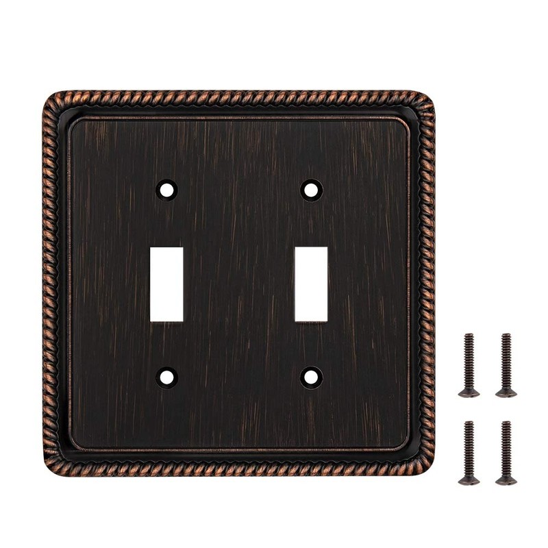 Rope Edge Decorative Wall Plate Switch Plate Outlet Cover (Double