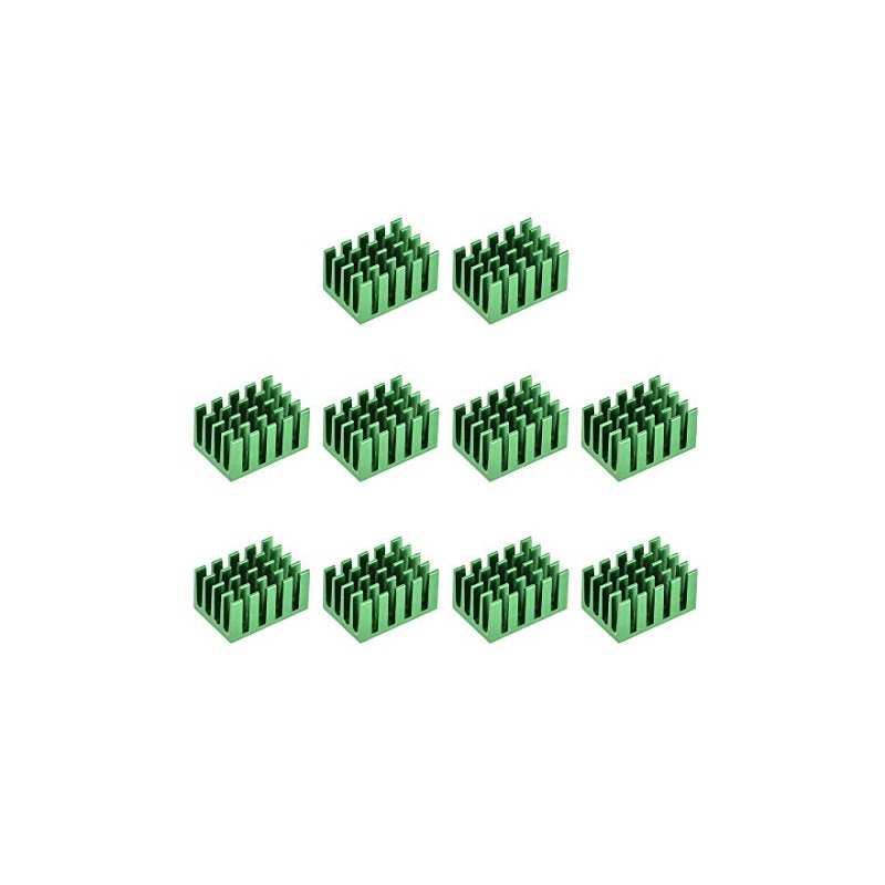sourcing map 10pcs Cross Shaped Notch Heatsink for MOS GPU