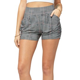 Conceited Shorts for Women with Pockets - Harem Style - Pleated - Soft and Flattering - Essential - Check on It - Small - Medium
