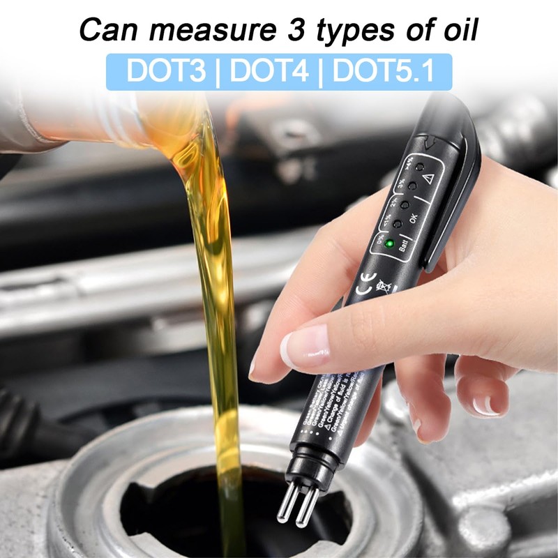 Mandark Car Brake Fluid Liquid Tester Pen, 5 LED Indicators