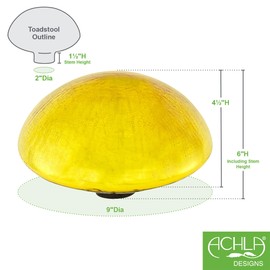 Achla Designs Toadstool, Yellow