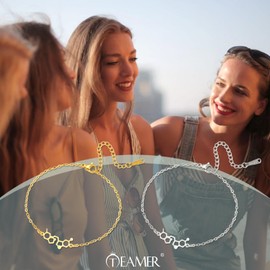 TEAMER Dopamine and Serotonin Molecule Bracelet Luck and Love Jewellery for Scientists Chemists Teachers, Stainless Steel