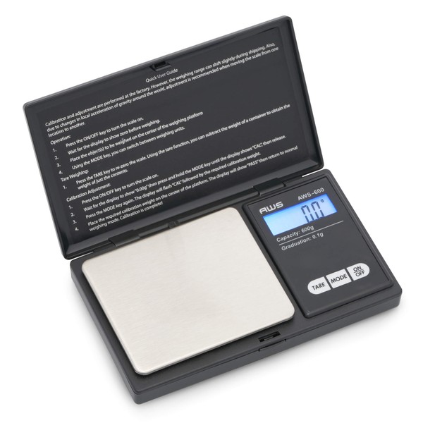 American Weigh Scales Digital Pocket Scale 600g x 0.1g with