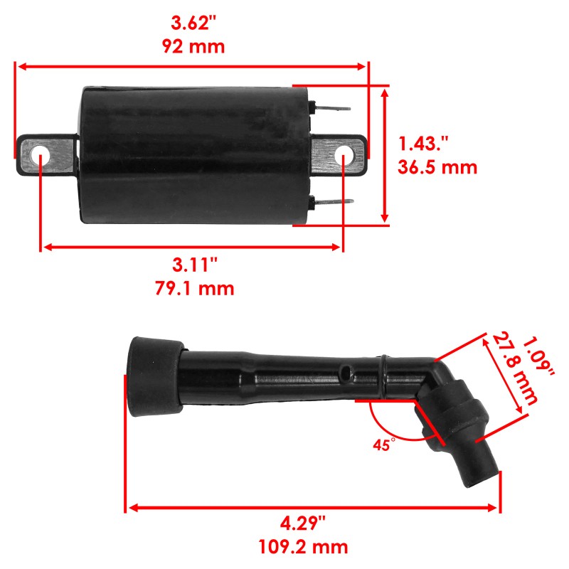 Caltric 2 Ignition Coil for Suzuki VZ800 Marauder 800 1997