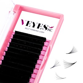 VEYES Easy Fan Lashes 0.03 0.05 0.07 C/CC/D Curl 8-20mm Mixed & Single Length Volume Eyelash Extensions Tray, Matte Black, Professional Supplies for Lash Techs (0.07 CC 14mm)