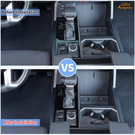 Aunginsy Car Central Control Gear Shift Panel Trim Cover Compatible with Toyota Tundra/Sequoia 2022-2024 Pickup Gear Shifter Console Anti-Scratch Panel Frame Decorative Sticker Protection Accessories