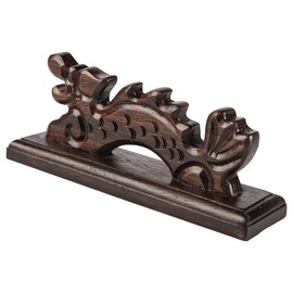 ZONADAH Calligraphy Brush Holder, Wooden Brush Pen Stand, Dragon Shape Wooden Brush Pen Tray, Chinese Japanese Calligraphy, Writing Ink Holder, Tray for Beginners