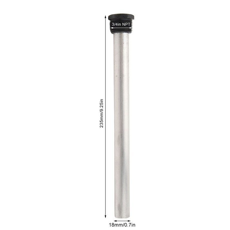 RV Water Heater Anode Rod with Sleeve Flat Cap 3/4in