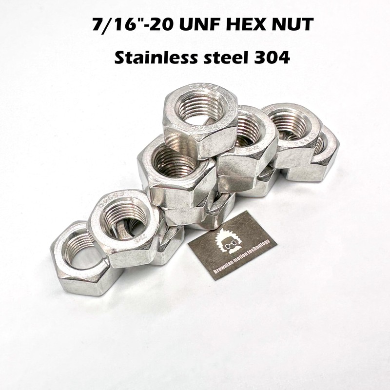 SS304 - Tuerca hexagonal UNF de acero inoxidable de 7/16"-20,