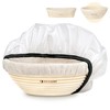 BREADLYST - Premium Proofing Basket Set with Linen Insert and