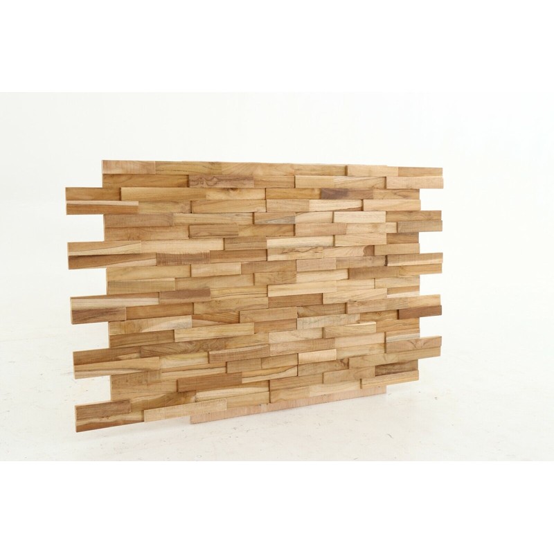 Nordic Style Natural Teak Wood Wall Panel, 11 Pieces (12.75