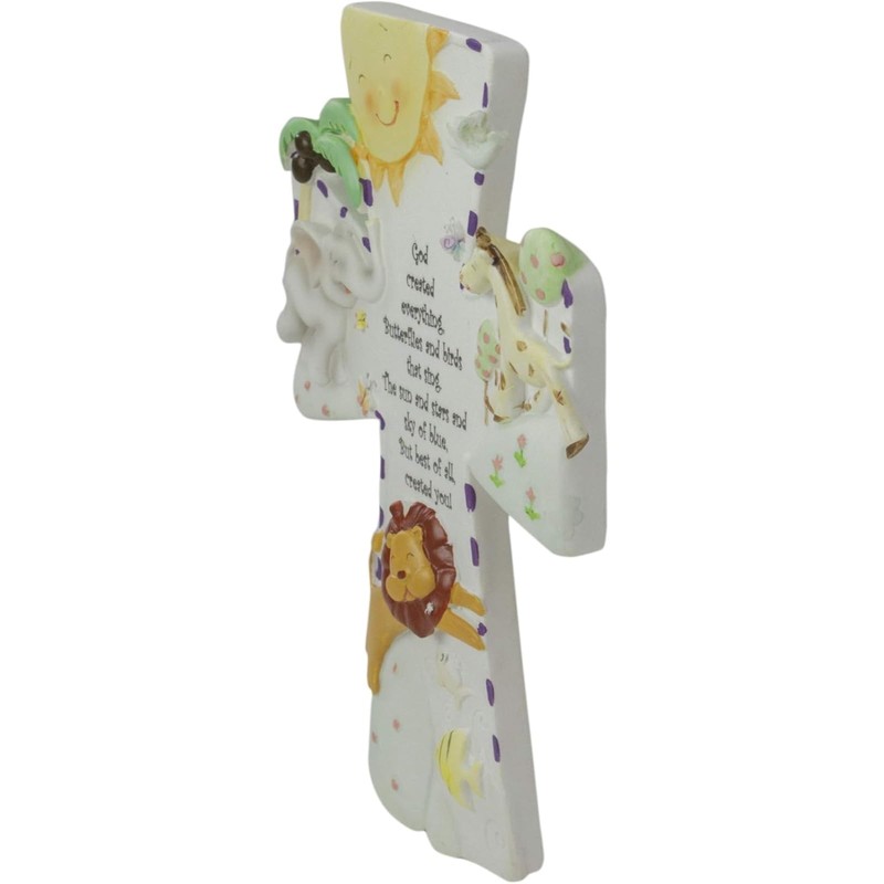 God Created Everything 7 inch Resin Stone Decorative Hanging Wall