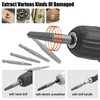 Gasea 10Pcs Damaged Screw Extractor and Remover Set, 1/4" Hex
