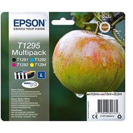 Epson Original T1295 Tinte Apfel, SX420W BX320FW SX620FW BX/SX525WD BX625FWD BX305FW B42WD BX925FWD BX635FWD BX535WD SX435/440W BX630FW SX235W WF7015 7515 7525 3010 3520 3540.