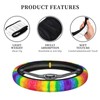 Rainbow Wash Car Steering Wheel Cover - Universal 15 inch