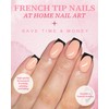 AddFavor French Tip Press on Nails Short Square Nail Tips,120pcs