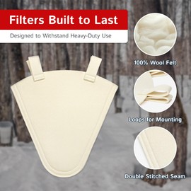 The Felt Store Wool Maple Syrup Filter Cone - Heavy Duty Filter for Clearing Sediment, Easy to Mount & Hang, Reusable Maple Syrup Strainer and Filter