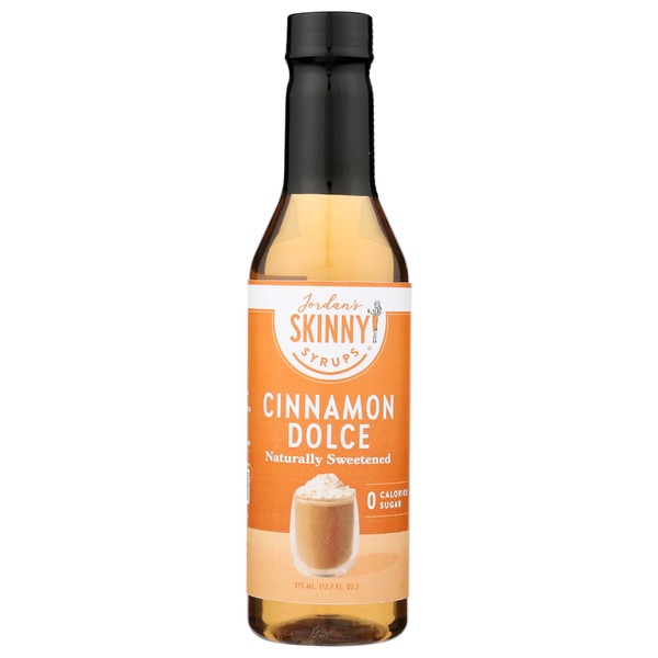 Jordan's Skinny Syrups Cinnamon Dolce Syrup, Naturally Sweetened, Zero Calories,