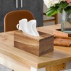 ALELION Rectangular Tissue Box Cover - Acacia Wood Rectangle Tissue