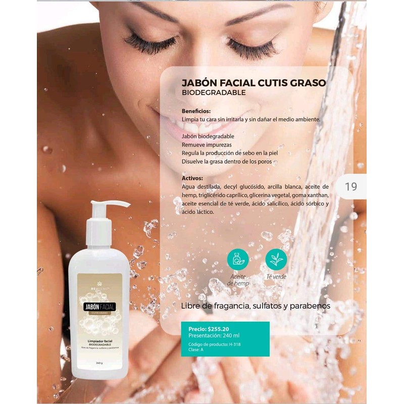 Jabón facial ideal para cutis graso o mixto 250 g