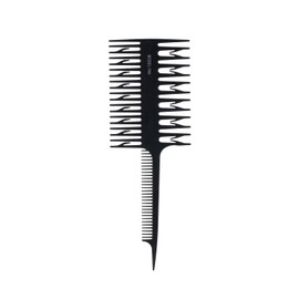 Peine para teñir el cabello,4 Colores Tinte para el Cabello, Peine Pelo Highlight seccionamiento, Peine Tinte para el Cabello Tinte colorante Herramientas de Peinado 8.46 x 2.95inch ABS (Negro)