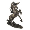 Veronese Design Bronzed Rearing Unicorn Statue