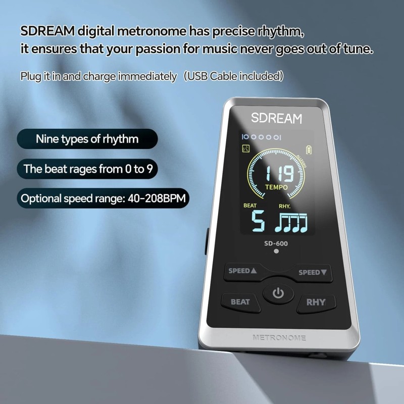SDREAM Digital Metronome for Piano,Guitar,V