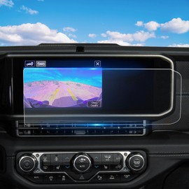 WEIPIN For 2024~2025 Jeep Wrangler&Wrangler JL& Jeep Gladiator Screen Protector 12.3 Inch Glossy Tempered Glass Touchscreen *1 Accessories 9H Hardness Glass - No More Scratch&Fingerprint