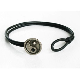 Yin Yang Leather Bracelet for Men Women