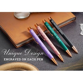 InnoBeta HR Human Resource Gifts for Women Funny Ballpoint Pen Set of 4, on Birthday, Christmas