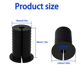 Nihfien Starlink Cable Routing Kitfor 3/4 Inch Wall Hole, 4 Pcs Starlink Silicone Wall Bushing Grommets, Wall Sleeves Pass Through Ethernet Cables Mount for Wire Organizer Accessories (Black)