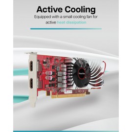 VisionTek AMD Radeon RX 560 4GB GDDR5 Low Profile Small Form Factor Video Graphics Card for PC ITX SFF HTPC 128-Bit DirectX 12, 50W Bus Power, PCI Express 3.0 x8, Dual HDMI