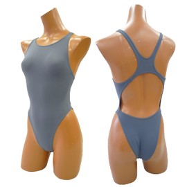 1041 Made in Japan Leotard for Rhythmic Gymnastics and Apparatus Gymnastics 2-Way (Gray, L)
