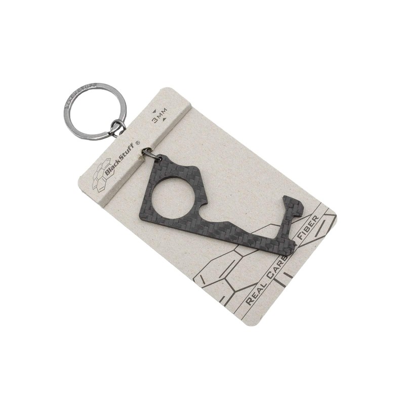 BlackStuff Genuine Carbon Fiber Contactless Door Hook Opener/Closer, Health Key